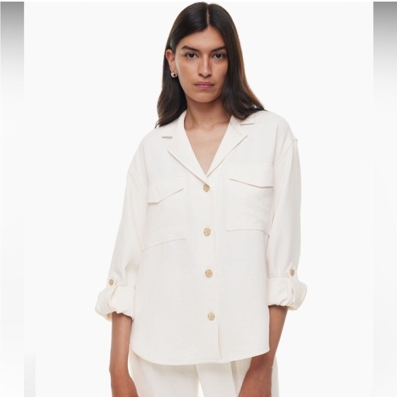 Aritzia Wilfred Cardero Shirt Black Size 2XS - Picture 2 of 6